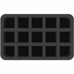 HSMFAG070BO 70 mm Half-Size foam tray with 15 compartments