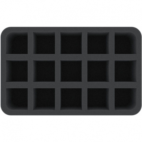 HSMFAG070BO 70 mm Half-Size foam tray with 15 compartments