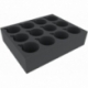 FS080A007 Feldherr foam tray for 12 Christmas baubles diameter 70 mm with crown