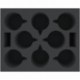FS090A003 Feldherr foam tray for 8 Christmas baubles diameter 80 mm with crown