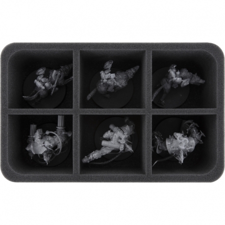 HS075A014 Feldherr foam tray for Space Marines - 6 compartments