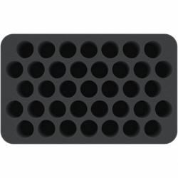 HS050P1BO 50 mm Half-Size foam tray with 37 compartments