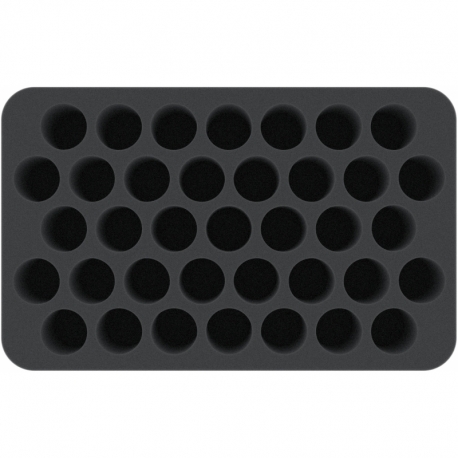 HS050P1BO 50 mm Half-Size foam tray with 37 compartments