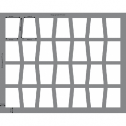 FS040C4BO 40 mm Full-Size foam tray with 28 compartments