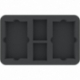 HSDS030BO 30 mm Half-Size foam tray with 4 compartments