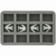 HS035ZC10 35 mm Half-Size Foam Tray for 12 Zombicide figures