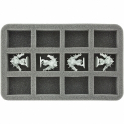 HS035ZC10 35 mm Half-Size Foam Tray for 12 Zombicide figures
