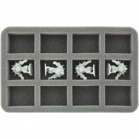HS035ZC10 35 mm Half-Size Foam Tray for 12 Zombicide figures