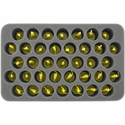 HS050ZC15 50 mm Half-Size Foam Tray 37 Zombicide miniatures