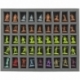 FS035ZC12 35 mm foam tray with 45 conical slots for Zombicide miniatures