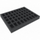 FS035ZC12 35 mm foam tray with 45 conical slots for Zombicide miniatures