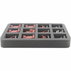 HS035SD08 35 mm Half-Size Foam Tray for 12 Super Dungeon Explore figures