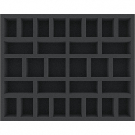 FSFJ045BO 45 mm Full-Size foam tray with 30 compartments
