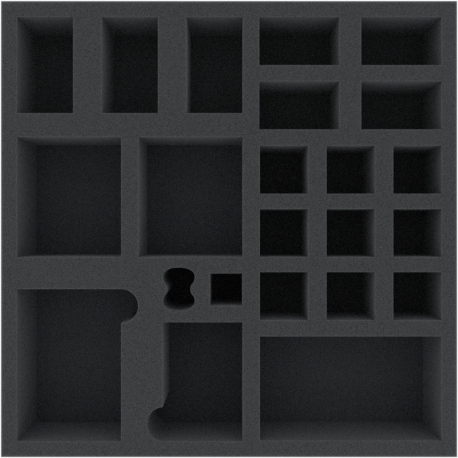 AFMECF060BO 285 mm x 285 mm x 60 mm foam tray for board game boxes
