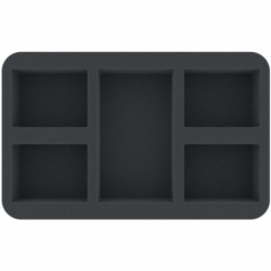 HSMEJK050BO 50 mm Half-Size foam tray with 5 compartments