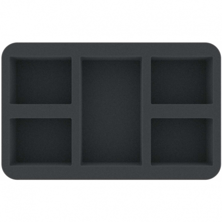 HSMEJK050BO 50 mm Half-Size foam tray with 5 compartments