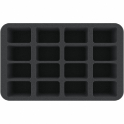 HS035A014 35 mm foam tray for miniatures in scale 1:100 (15 mm) - 16 compartments
