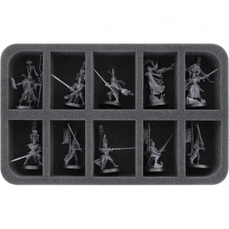 HS050A075 Bandeja de espuma Feldherr para Lumineth Realm-Lords - 10 compartimentos