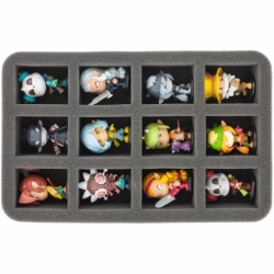 HS050KR02 50 mm half-size Figure Foam Tray for 12 Krosmaster figures