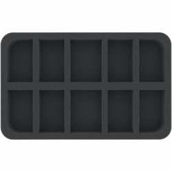 HSBE035BO 35 mm Half-Size foam tray with 10 compartments