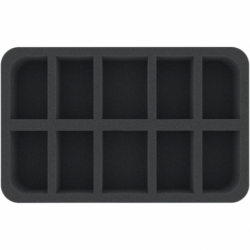 HSBE050BO 50 mm Half-size foam tray with 10 compartments