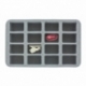 HS035BF05BO 35 mm half-size foam tray with 16 compartments