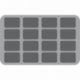 HS070KR08 70 mm half-size Figure Foam Tray for 16 Krosmaster figures