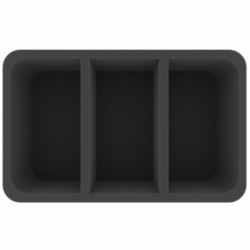 HSDF085BO 85 mm Half-Size foam tray with 3 compartments