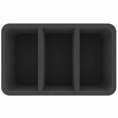 HSDF085BO 85 mm Half-Size foam tray with 3 compartments