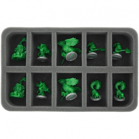 HS050SD02 50 mm Half-Size Foam Tray for 10 Super Dungeon Explore figures