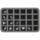 HS060BT01 60 mm half-size foam tray with 24 slots for BattleTech Mechs