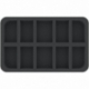 HS035BT03 35 mm half-size foam tray with 10 slots for BattleTech Mechs