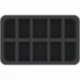 HS050BT04 50 mm half-size foam tray with 10 slots for huge BattleTech Mechs