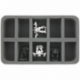 HS050BT04 50 mm half-size foam tray with 10 slots for huge BattleTech Mechs