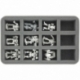 HS050BT05 Bandeja de espuma de 50 mm de tamaño medio con 12 ranuras para BattleTech Mechs