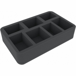 HSLZ060BO 60 mm Half-Size foam tray with 7 compartments