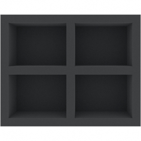 FSMELX080BO 80 mm Full-Size foam tray with 4 compartments