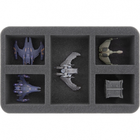 HS050A007 foam tray for Star Trek Attack Wing - 5 compartments