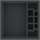 AFMEXZ055BO 285 mm x 285 mm x 55 mm foam tray for board games with 9 compartments