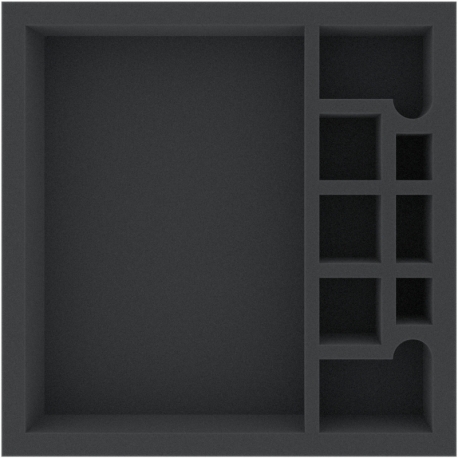AFMEXZ055BO 285 mm x 285 mm x 55 mm foam tray for board games with 9 compartments