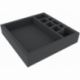 AFMEXZ055BO 285 mm x 285 mm x 55 mm foam tray for board games with 9 compartments