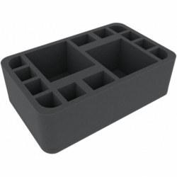 HSMEDK085BO 85 mm Feldherr Half-Size foam tray with 14 compartments