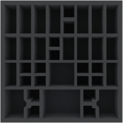 AGMEQH070BO 295 mm x 295 mm x 70 mm foam tray for board games - 36 compartments