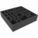 AGMEQH070BO 295 mm x 295 mm x 70 mm foam tray for board games - 36 compartments
