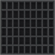 AGDG035BO 295 mm x 295 mm x 35 mm foam tray for board game boxes with 54 compartments