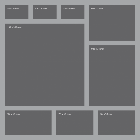 AFDA085BO 285 mm x 285 mm x 85 mm foam tray for board game boxes