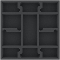AGEQ040BO 295 mm x 295 mm x 40 mm foam tray for board game boxes