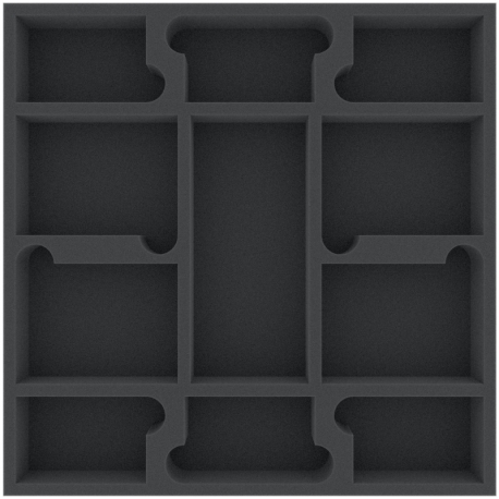 AGEQ040BO 295 mm x 295 mm x 40 mm foam tray for board game boxes