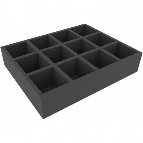 FSMEPQ070BO 70 mm Full-Size foam tray with 12 compartments