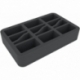 HS050A022 50 mm foam tray for miniatures in scale 1:100 (15 mm) - 12 compartments
